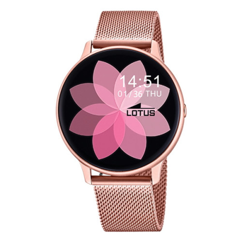 LOTUS SMARTWATCH COLLECTION WOMEN'S WATCH 50015/A, 180MAH, IPS 1.28'' STAINLESS STEEL STRAP 316L