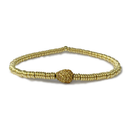 GOLD PLATED SILVER ELASTIC BRACELET