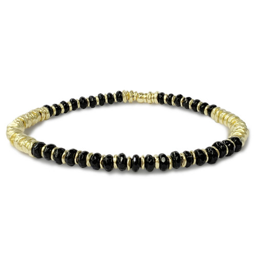 SILVER AND SPINEL ELASTIC BRACELET