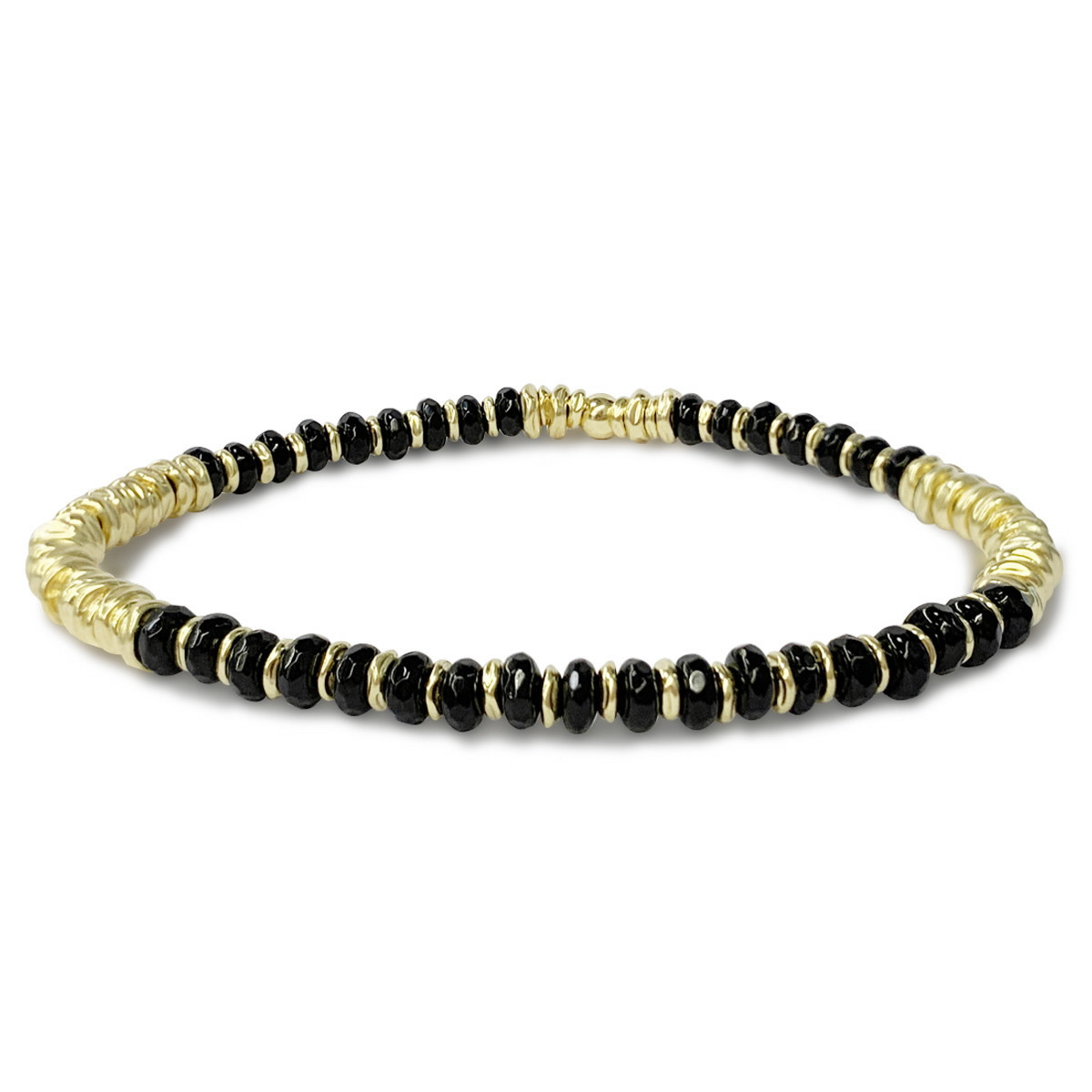 SILVER AND SPINEL ELASTIC BRACELET