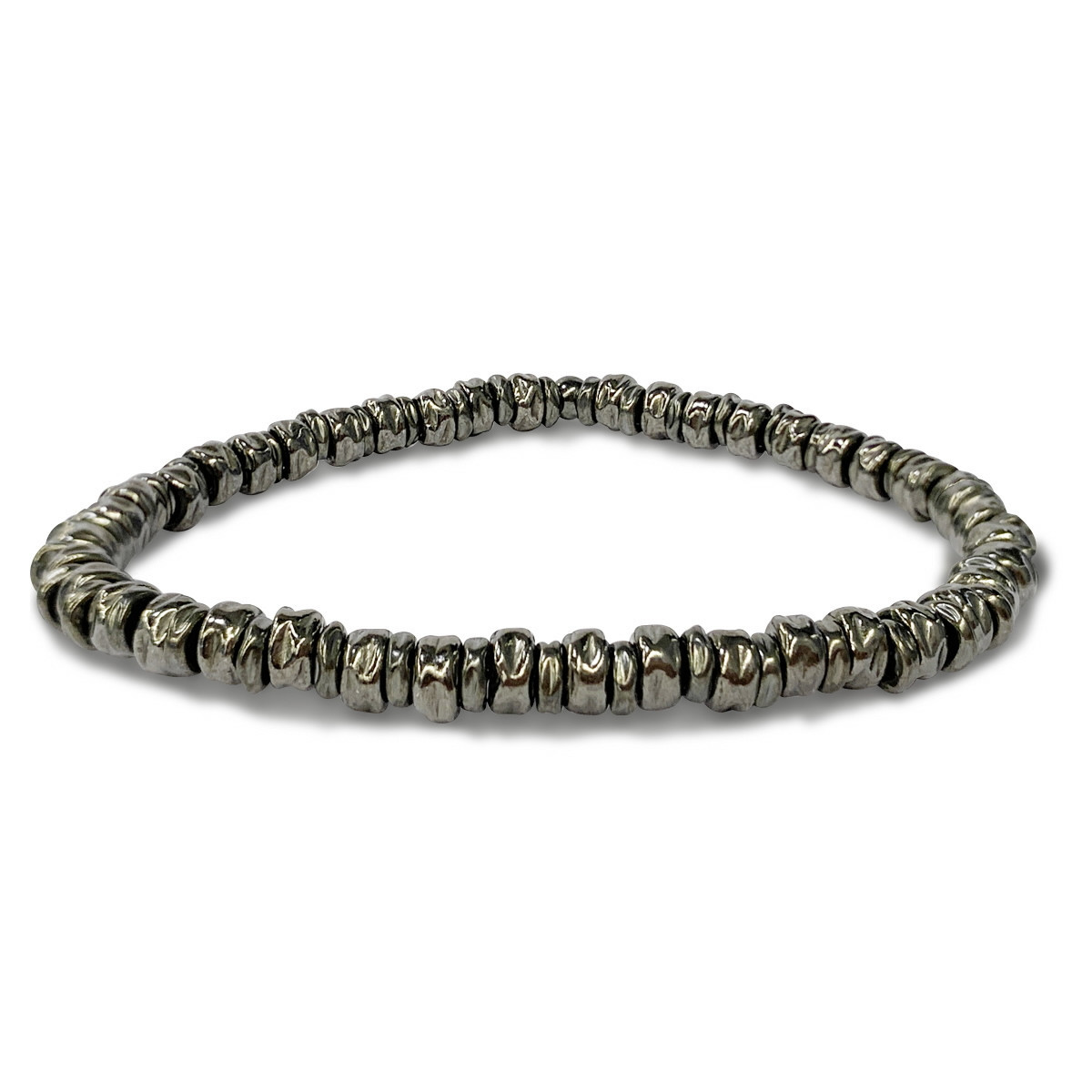 RUTHENIUM SILVER ELASTIC BRACELET