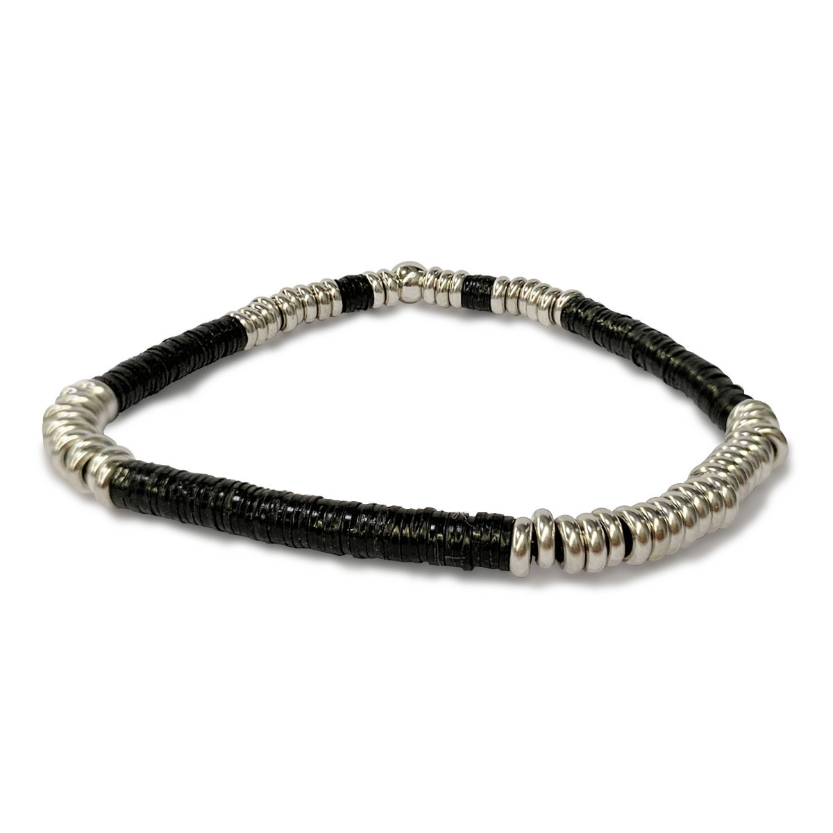 SILVER AND SPINEL ELASTIC BRACELET