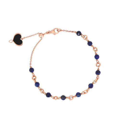 PULSERA CON ESLABONES Y PIEDRAS LAPISLÁZULI