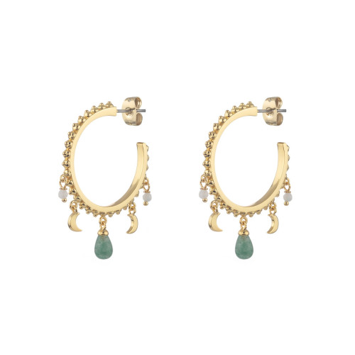 AVENTURINE SWING CREOLES
