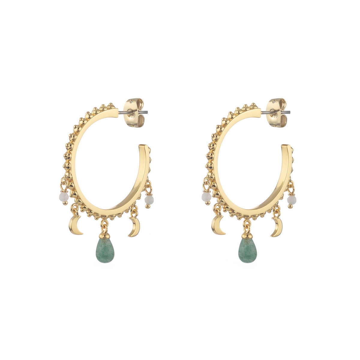 AVENTURINE SWING CREOLES
