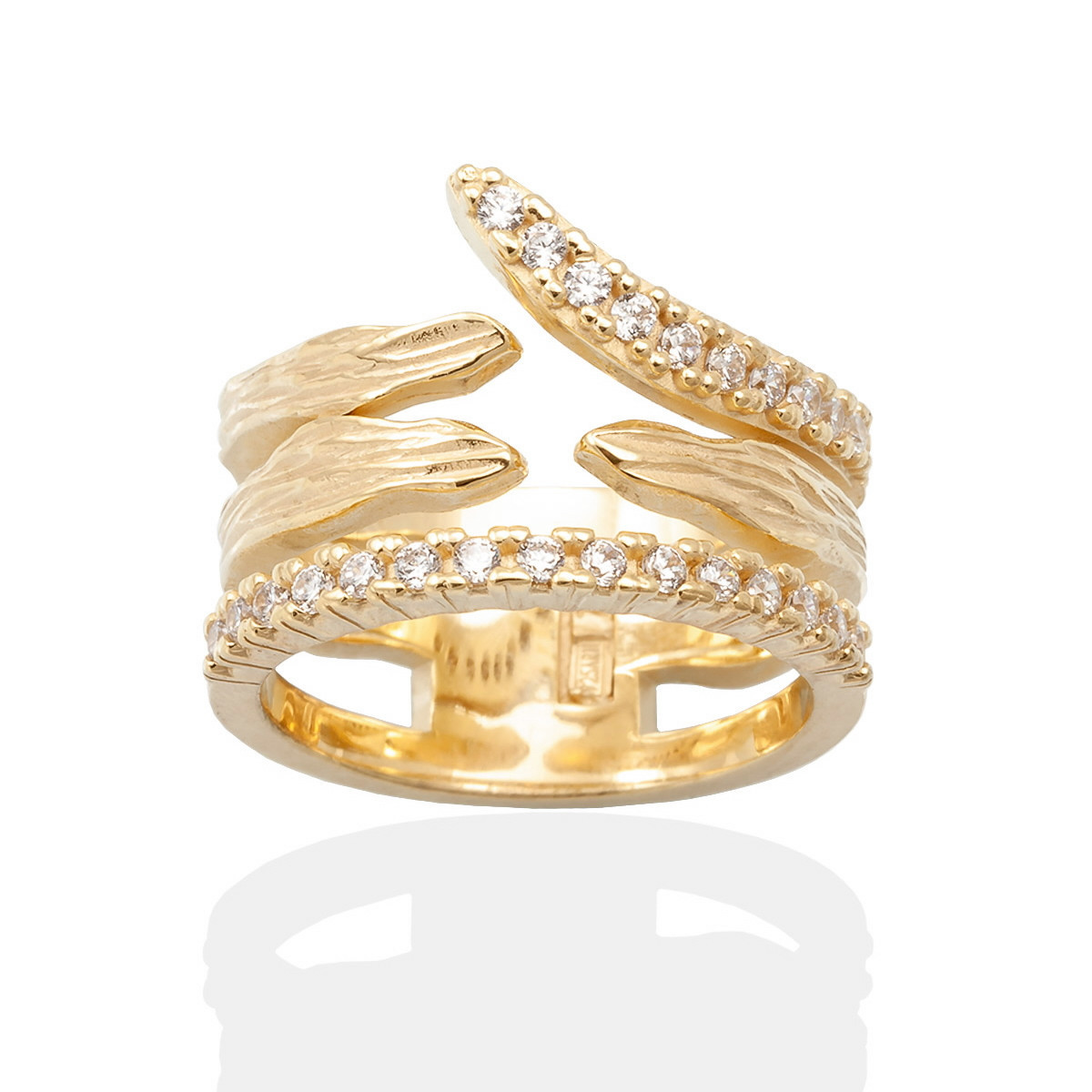 RING SIRACUSA IN GOLDEN SILVER