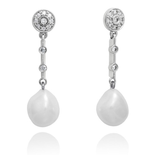 EARRINGS DANIELA PEARL IN SILVER