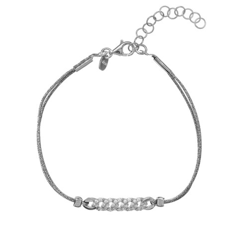PULSERA DE HILO CON CADENA RÍGIDA