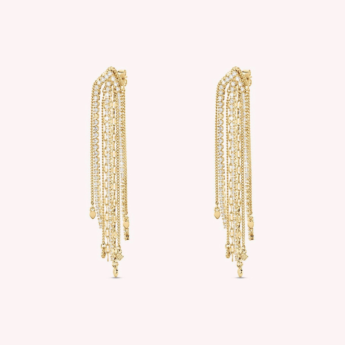 ISIS CRYSTAL / GOLD PLATED LONG EARRINGS
