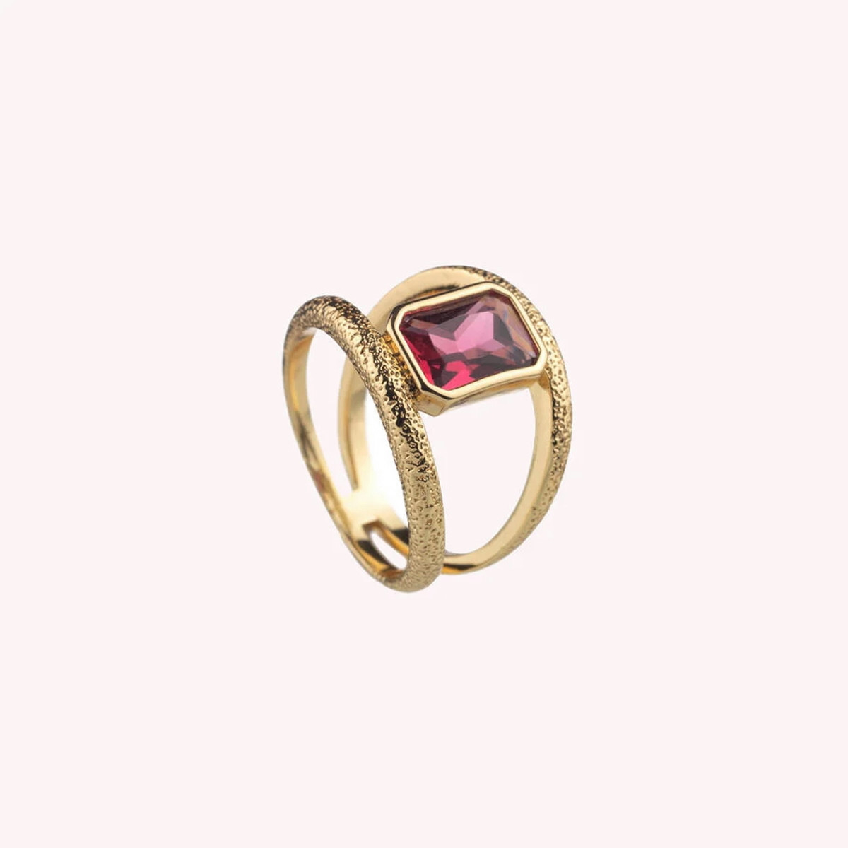 CLEOPATRA WIDE RING PINK/GOLDEN