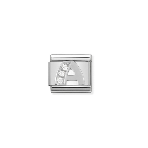 LINK COMPOSABLE CLASSIC EN PLATA LETRA A