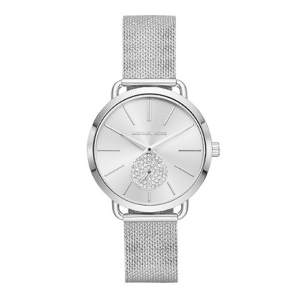 RELOJ PYPER MINI EN TONO PLATEADO CON INCRUSTACIONES