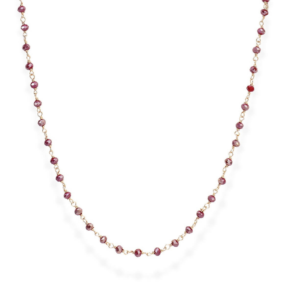 ROSÈ NECKLACE WITH AMARANTH CRYSTALS