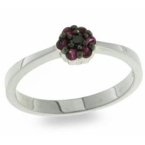 ANILLO DE PLATA CON CIRCONITA MORADA