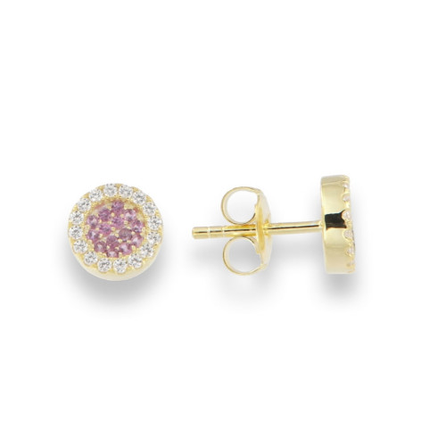 PENDIENTES ROSETTE BICOLOR
