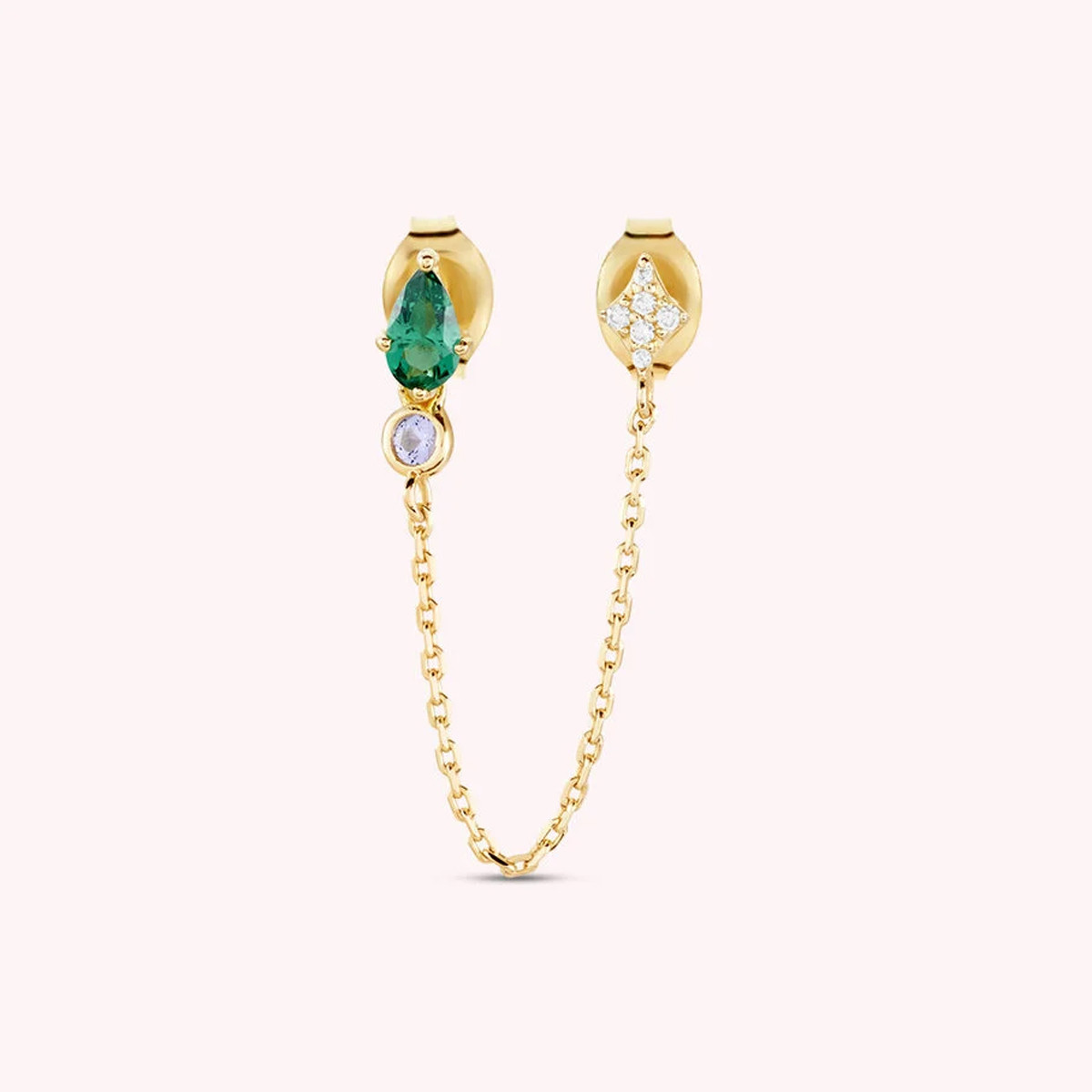 MINI ASTRAL PIERCING GREEN GOLD