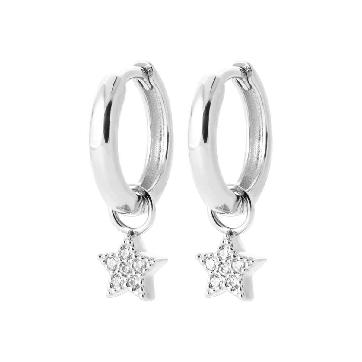CREOLE EARRINGS WITH STAR