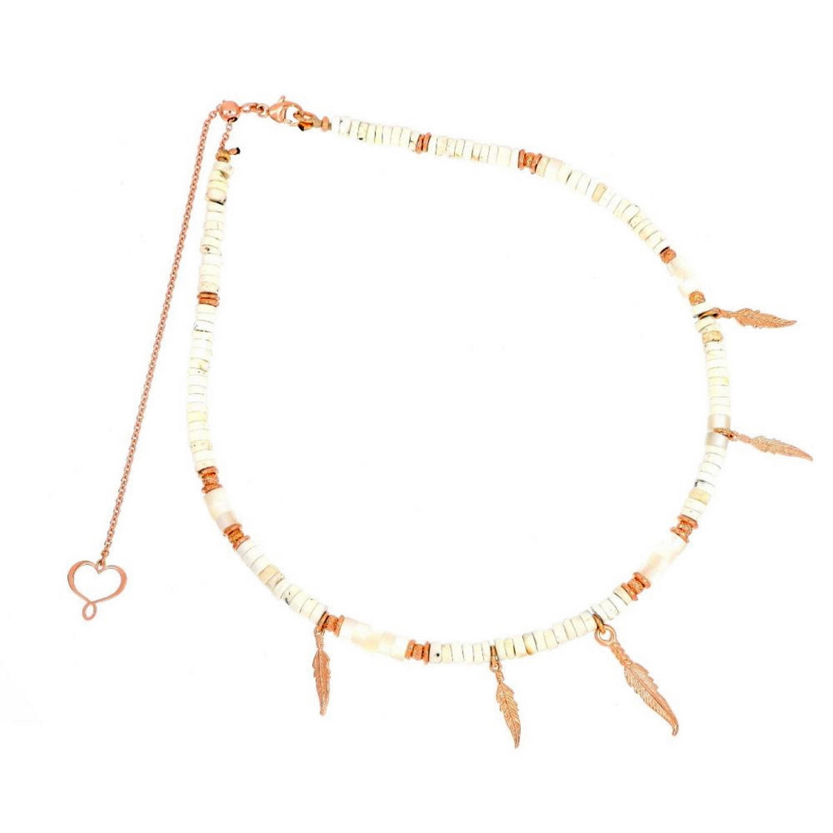 COLLAR BLANCO CON PLUMAS