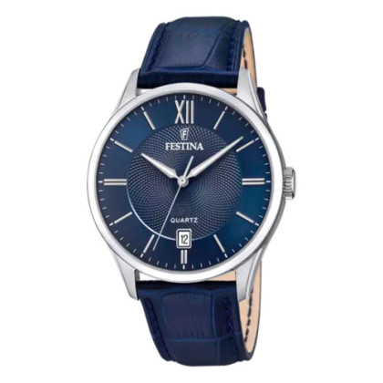 FESTINA CLASSICS WATCH BLUE LEATHER STRAP