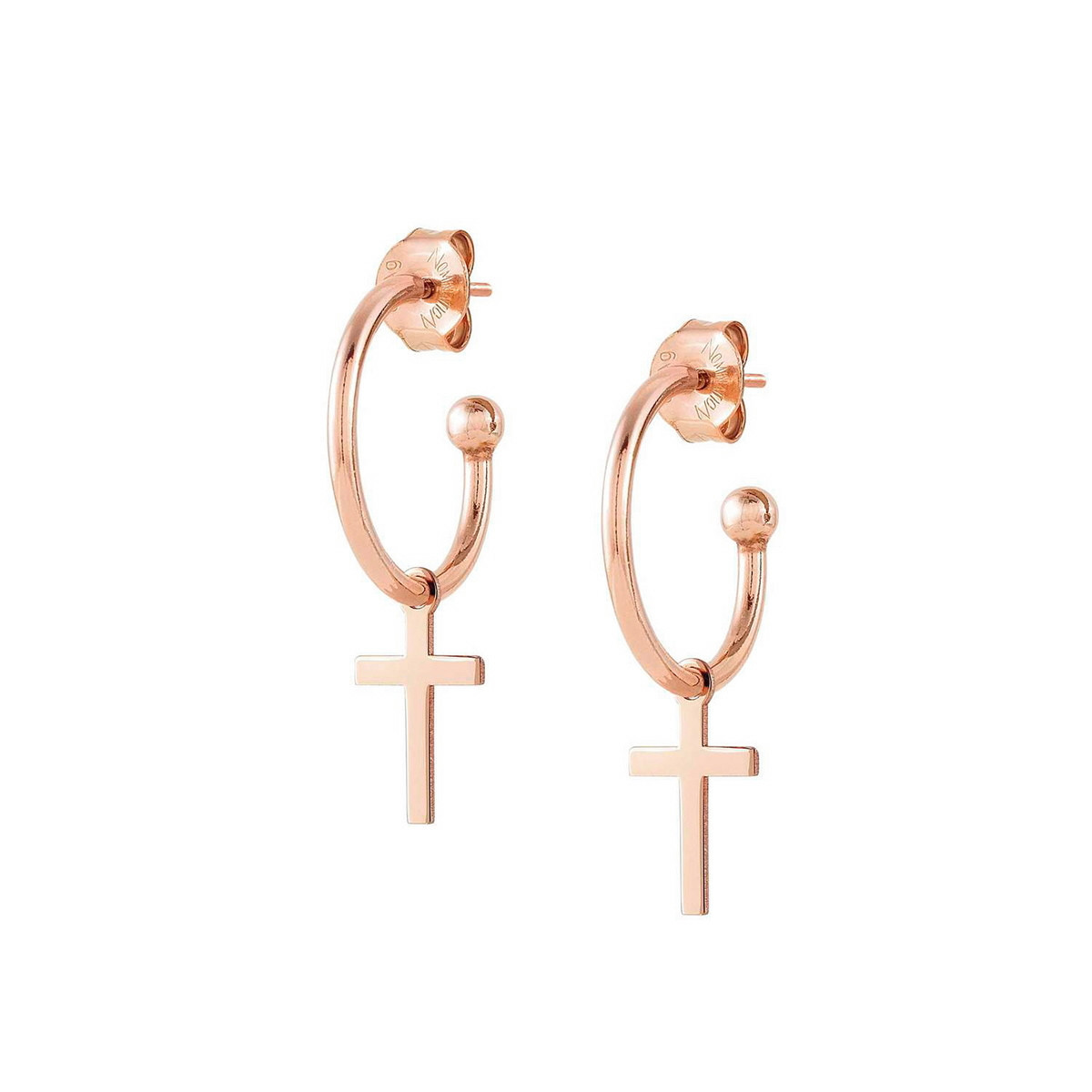 PENDIENTES MELODIE DE ARO CON CRUZ