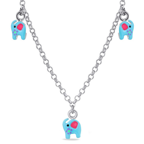 TAMBOURINE NECKLACE & TURQUOISE ELEPHANT