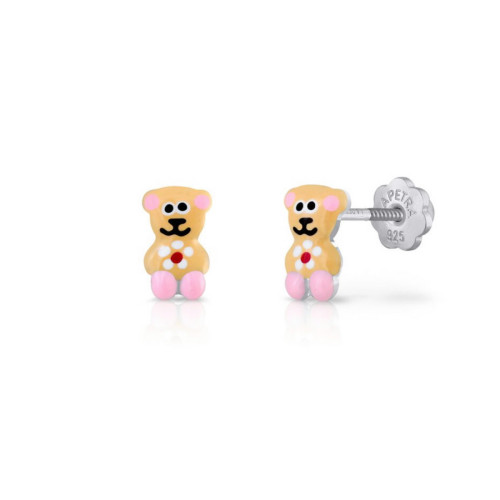 BEAR ENAMEL EARRINGS