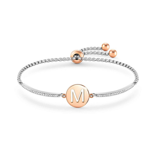 STEEL BRACELET MILLELUCI LETTER M
