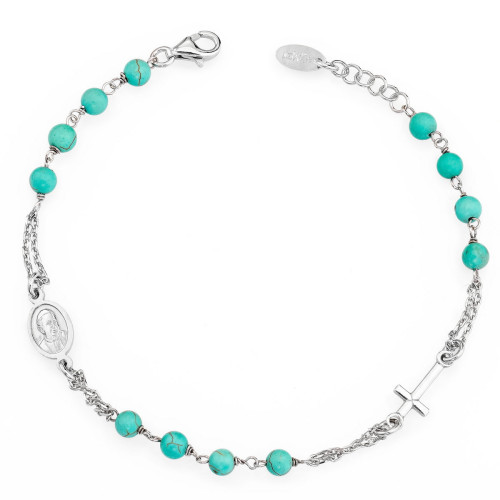 PULSERA ROSARIO CON PIEDRAS