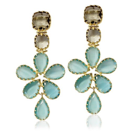 PENDIENTES FLOR DE CRISTALES