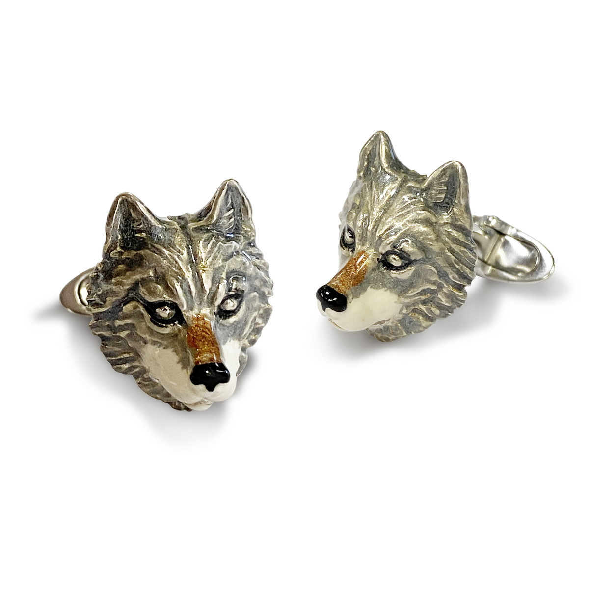 SILVER WOLF CUFFLINKS