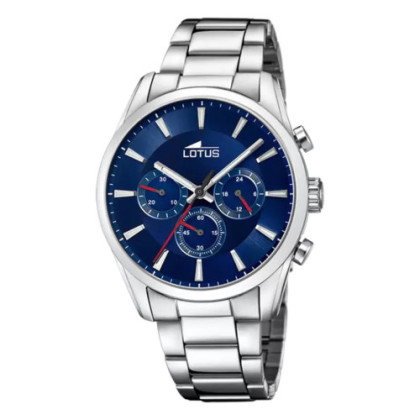 RELOJ LOTUS AZUL CORREA DE ACERO