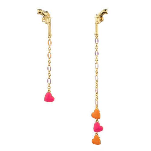 MULTICOLOURED LONG RODEO EARRINGS