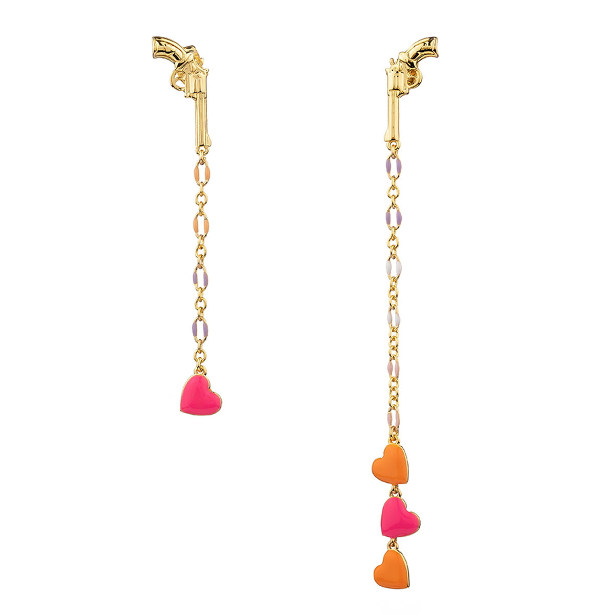 MULTICOLOURED LONG RODEO EARRINGS