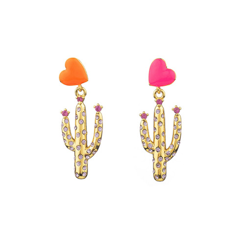 MULTICOLOURED LONG RODEO EARRINGS