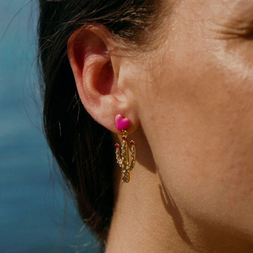 MULTICOLOURED LONG RODEO EARRINGS