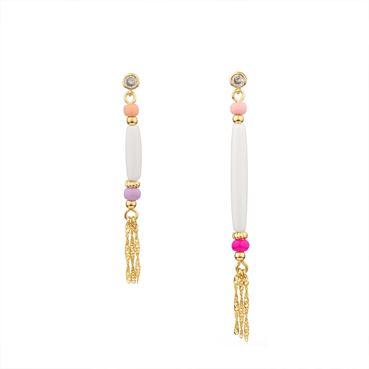 PENDIENTES LARGOS RODEO MULTICOLOR