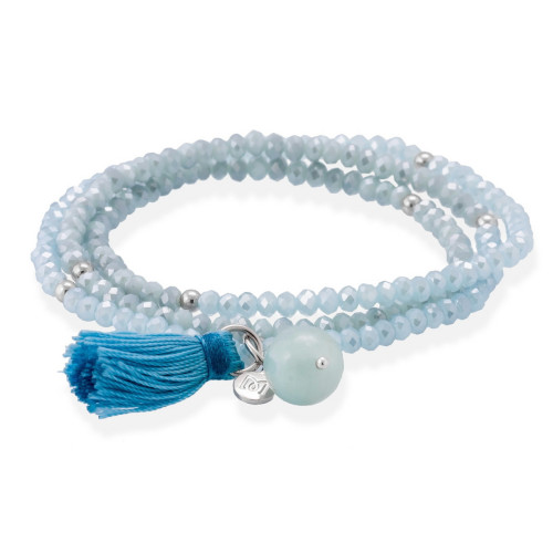 PULSERA ZEN AZUL EN PLATA