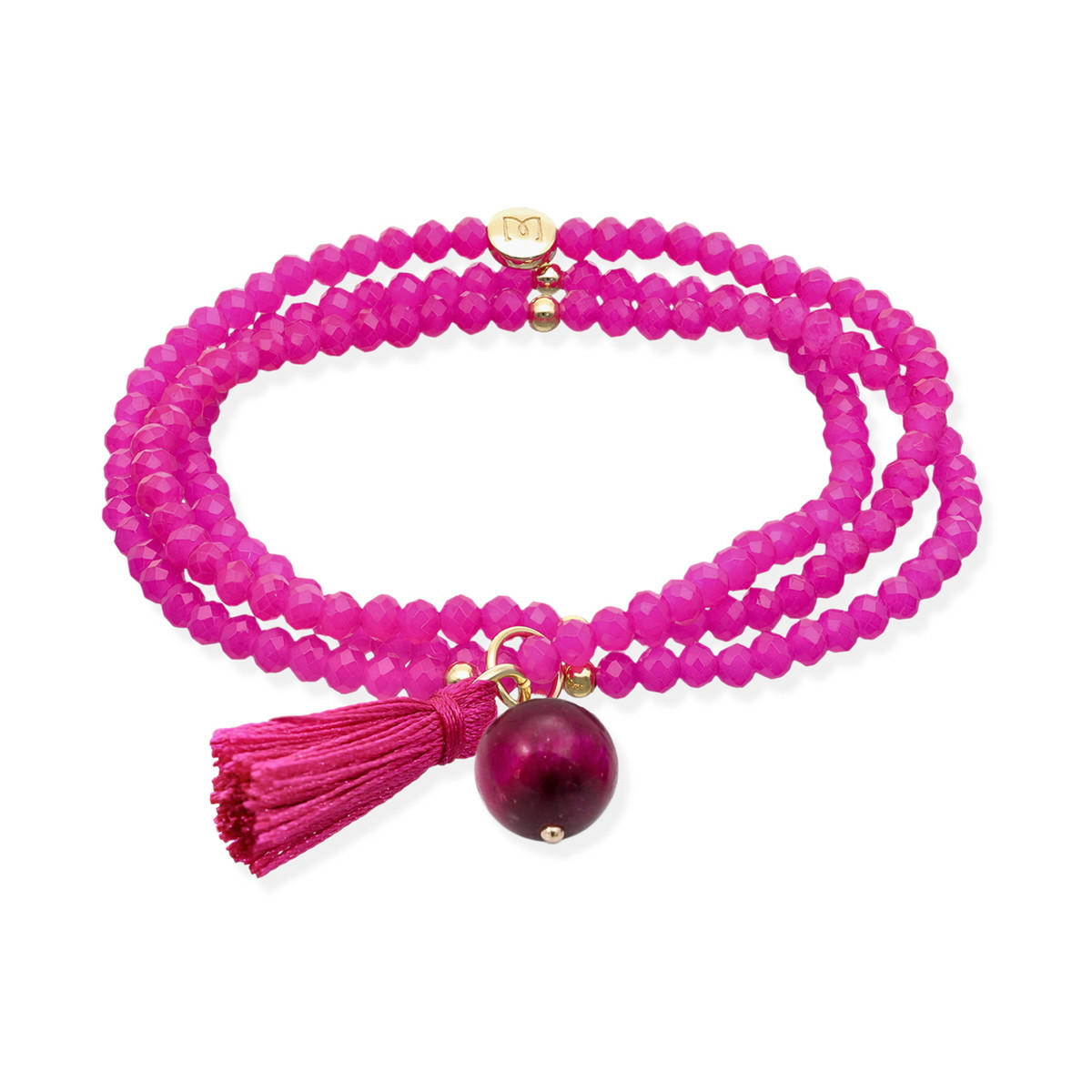 ZEN FUCHSIA BRACELET WITH NATURAL STONE