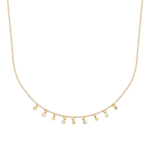 COLLAR DE TRÉBOLES Y CIRCONITAS