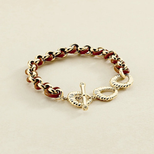 PULSERA DE CADENA TWIGGY ORO / CAMEL