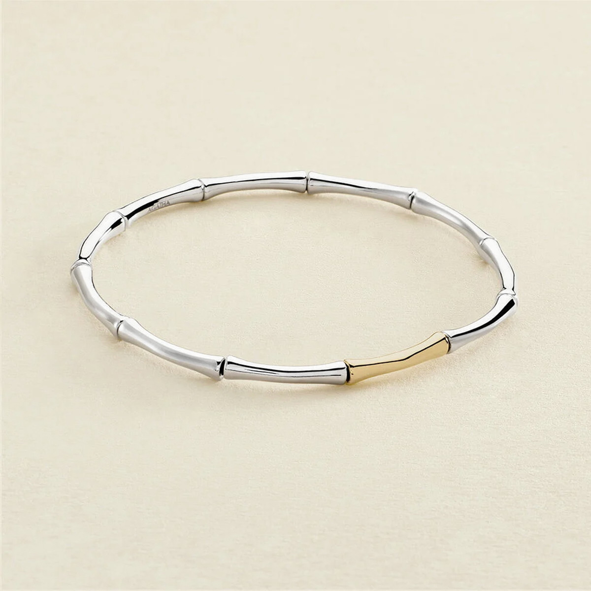 PULSERA DE CADENA BAMBOO PLATA / ORO