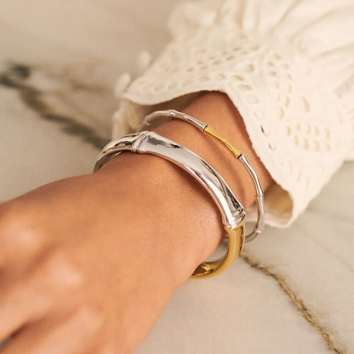 PULSERA DE CADENA BAMBOO PLATA / ORO