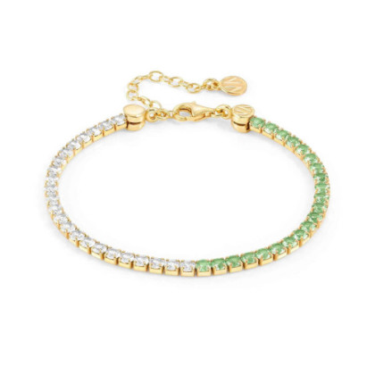 BRACELET CHIC&CHARM JOYFUL EDITION WHITE AND GREEN STONES