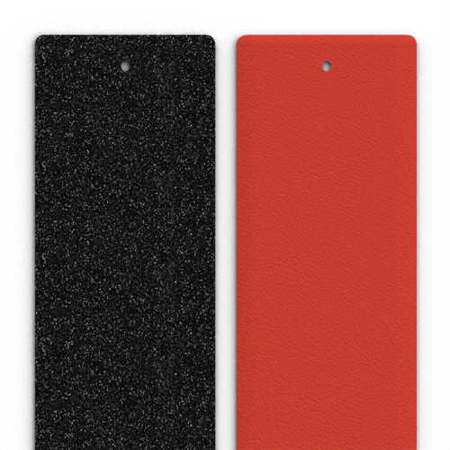 BANDA DE CUERO - PULSERAS LES GEORGETTES, BLACK / GLITTER/ RED