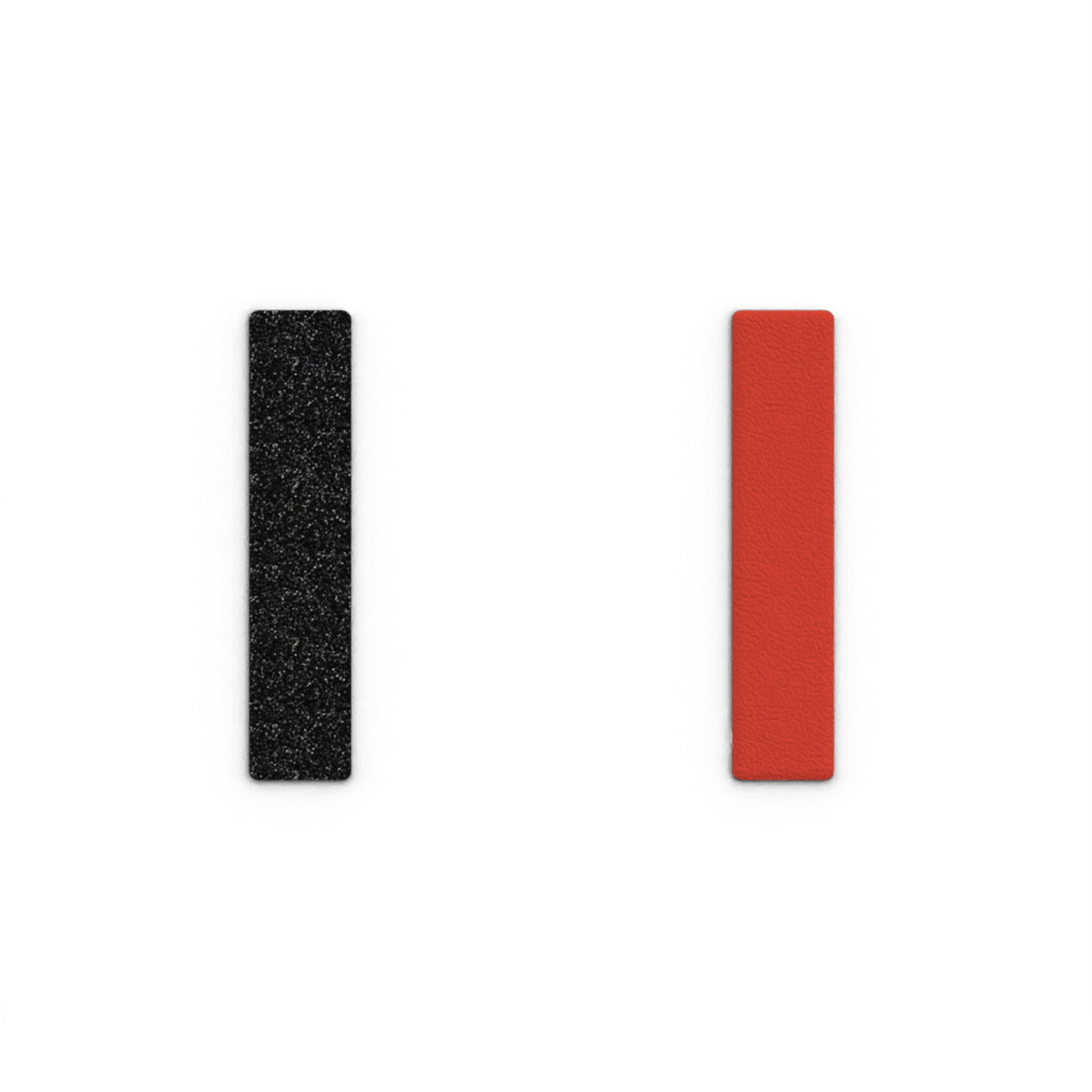 BANDA DE CUERO - ANILLOS BLACK GLITTER / RED