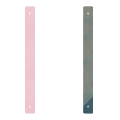 BANDA CUERO - PULSERA PINK / PETROL GREEN
