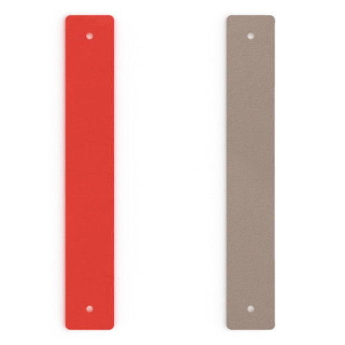 LEATHER BAND - BRACELET CORAL / TAUPE