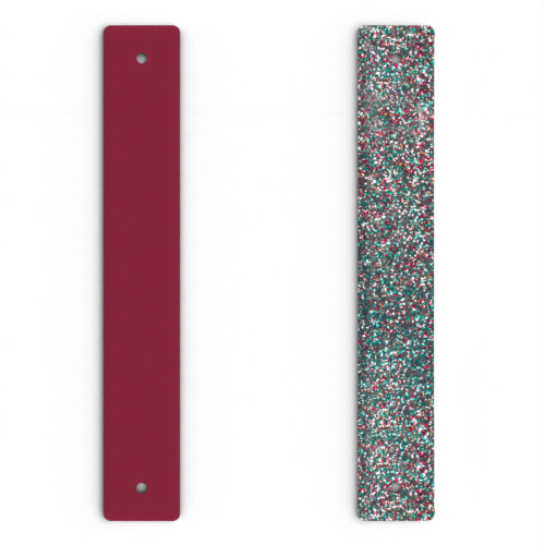 LEATHER BAND - BRACELET RASPBERRY / MULTICOLOURED GLITTER