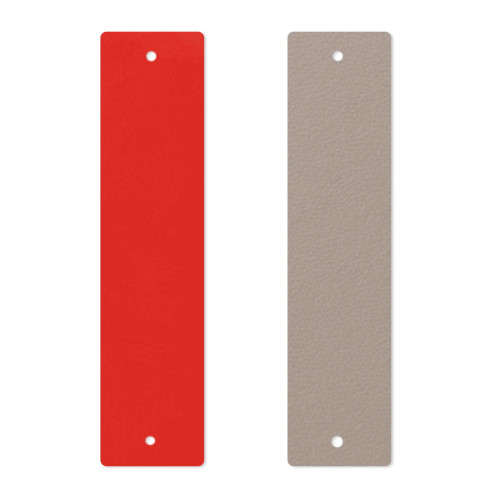 LEATHER BAND - BRACELET PATENT CORAL / TAUPE