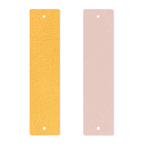 LEATHER BAND - BRACELET LIGHT PATENT PINK / LEMON YELLOW